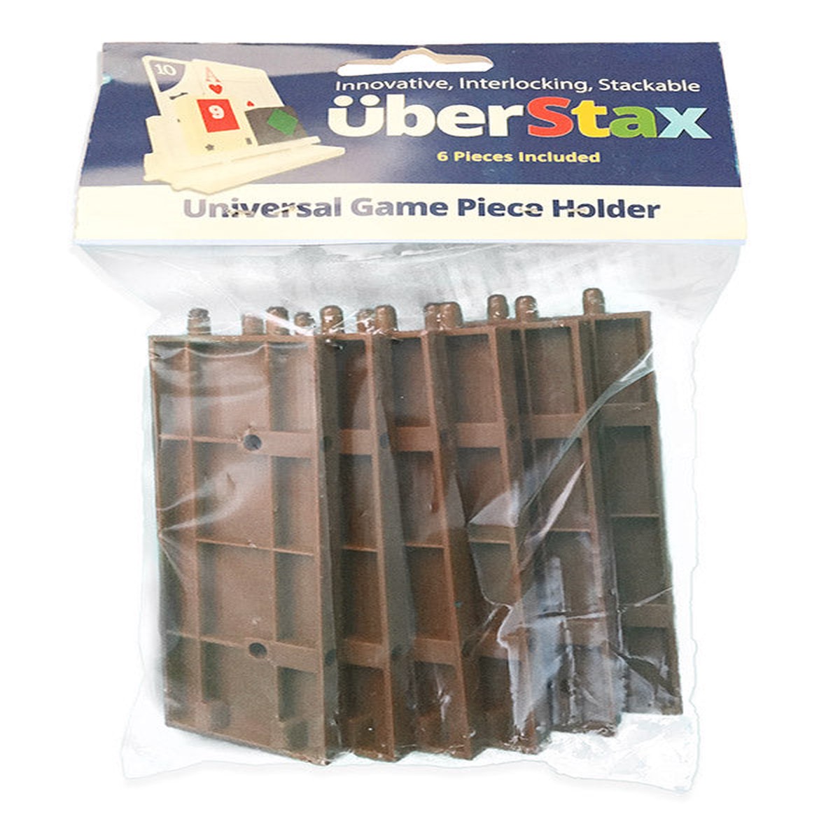 UberStax Universal Game Piece Holders - Brown