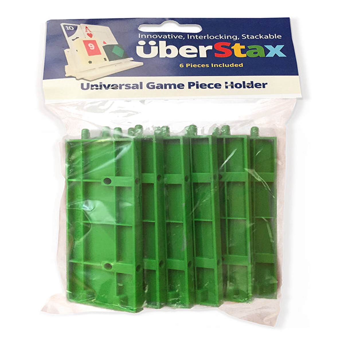 UberStax Universal Game Piece Holders - Green