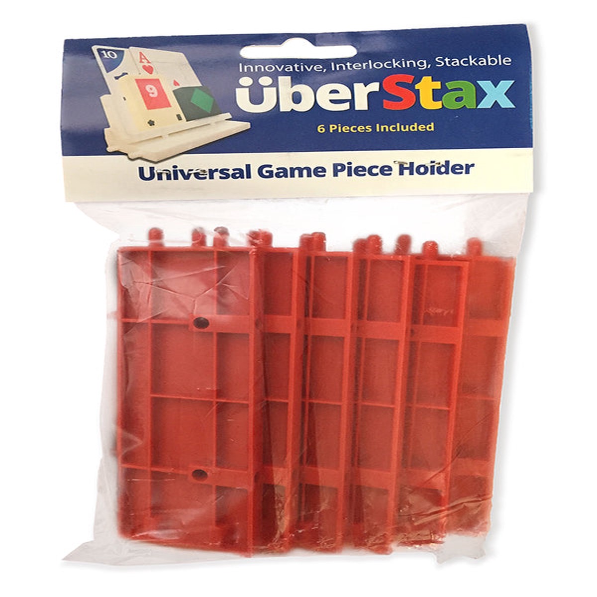 UberStax Universal Game Piece Holders - Red