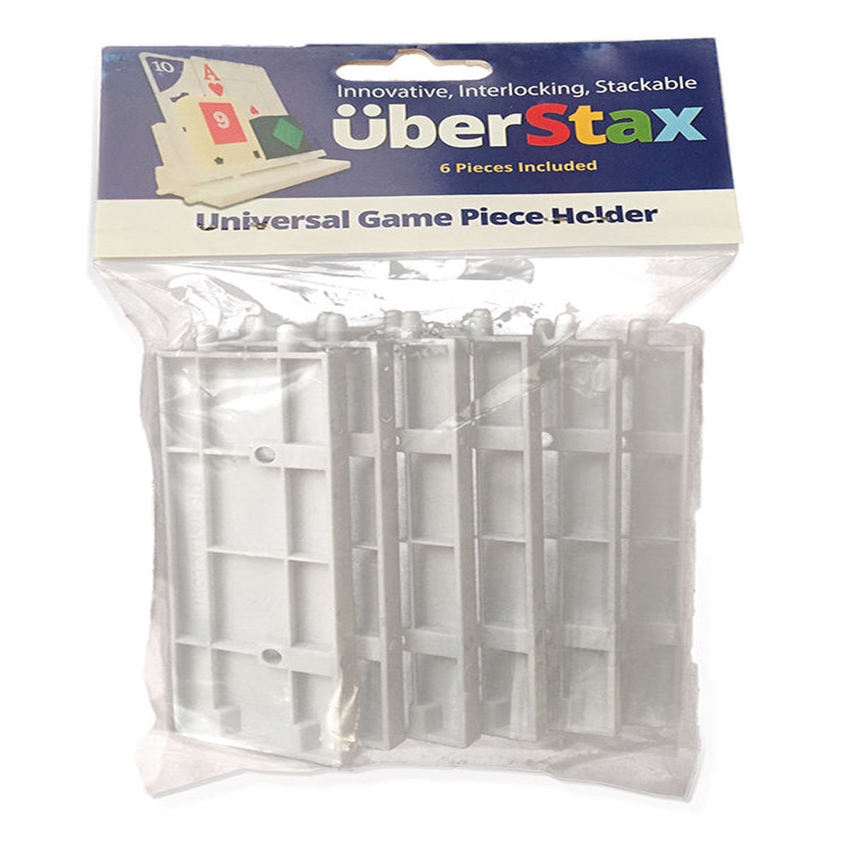 UberStax Universal Game Piece Holders - White