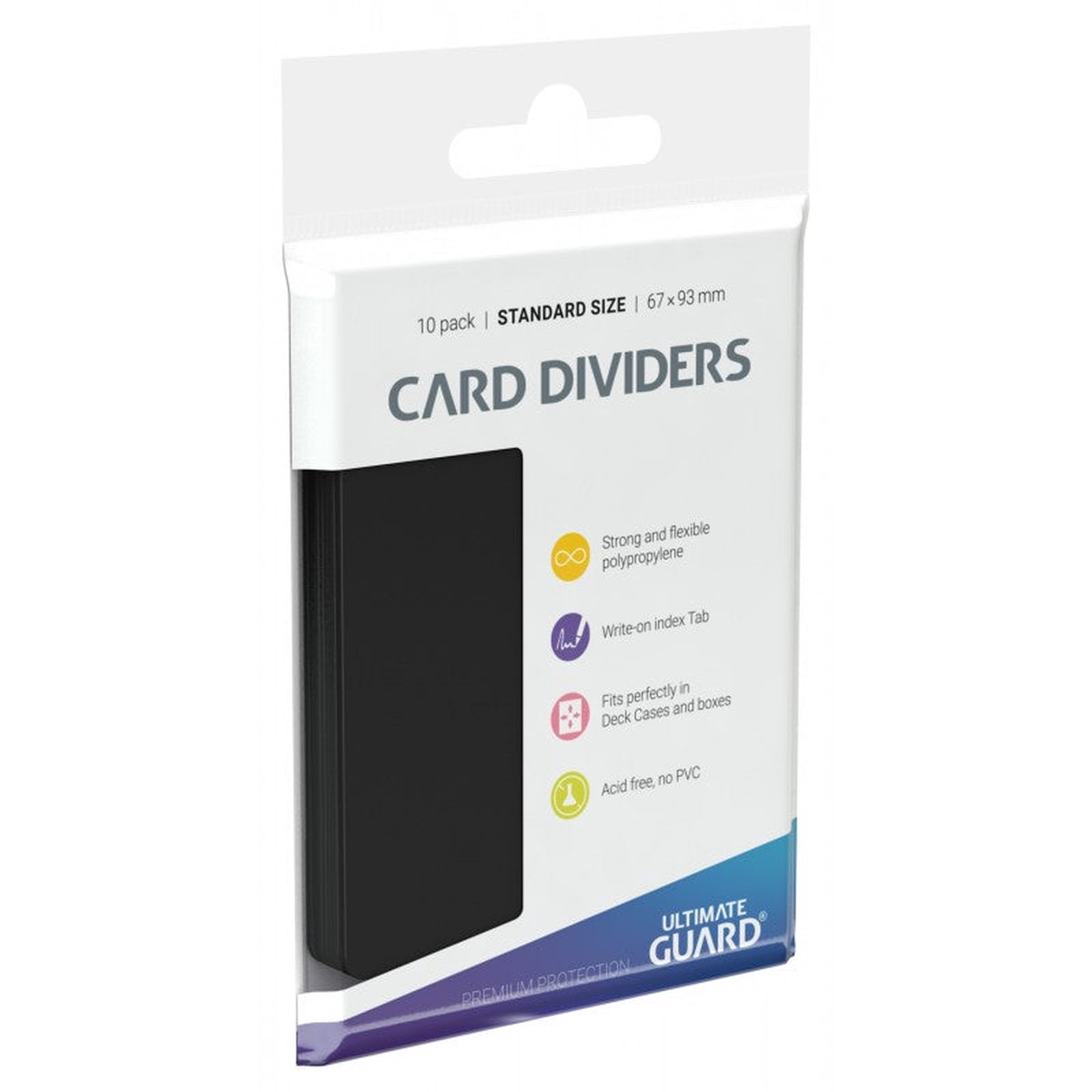 Ultimate Guard Card Dividers 10ct Black (10356)