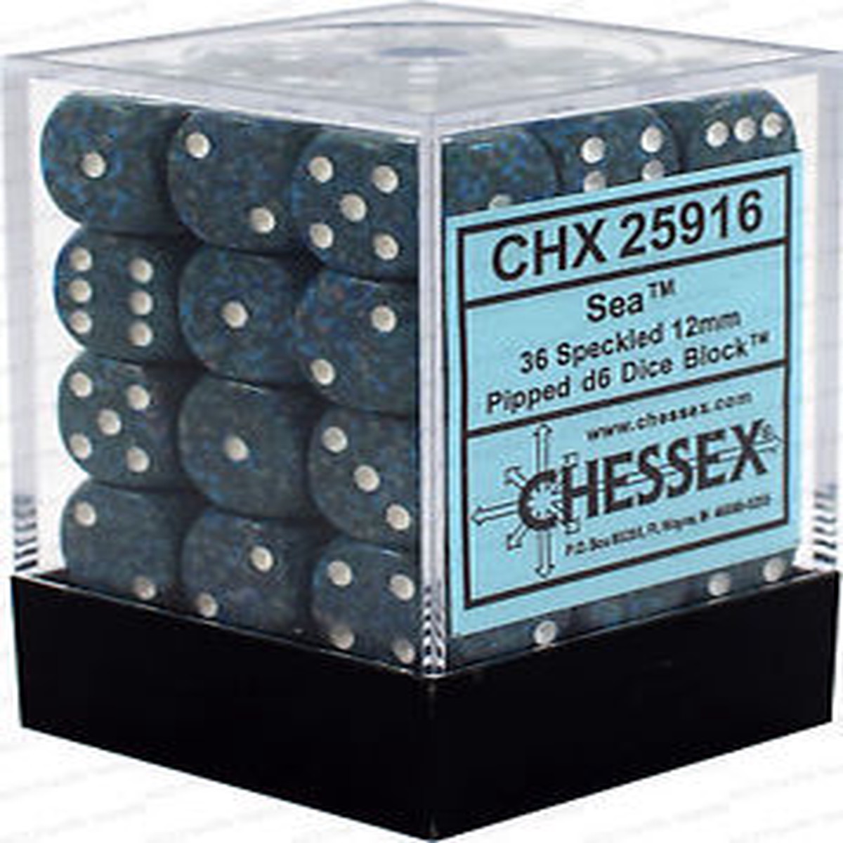 Chessex 12mm Speckled Sea 36ct D6 Set (25916)