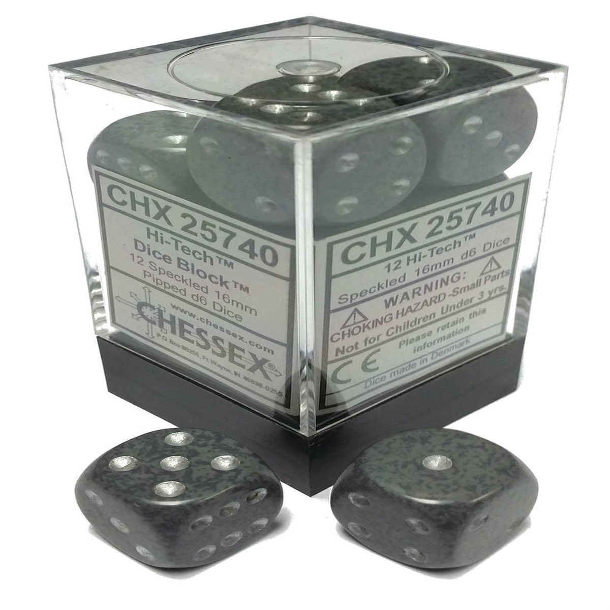 Chessex 16mm Speckled Hi-Tech 12ct D6 Set (25740)