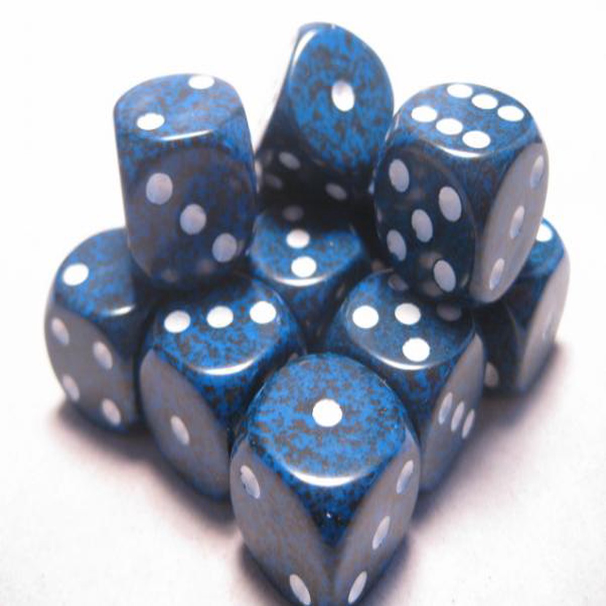 Chessex 16mm Speckled Stealth 12ct D6 Set (25746)