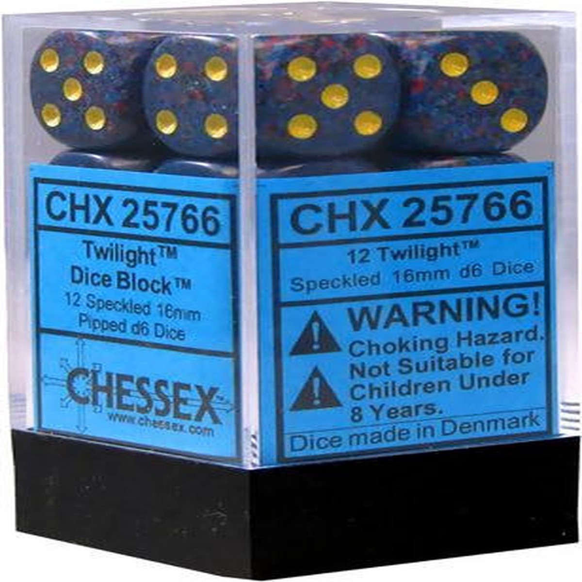 Chessex 16mm Speckled Twilight 12ct D6 Set (25766)