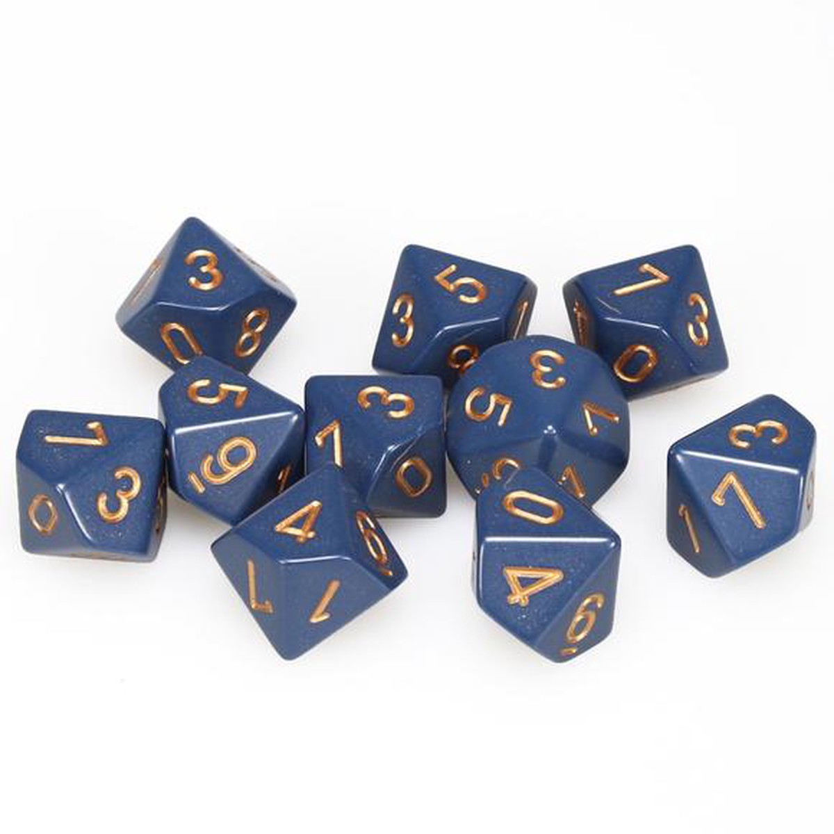 Chessex Dusty Blue/Copper 10ct D10 Set (25226)