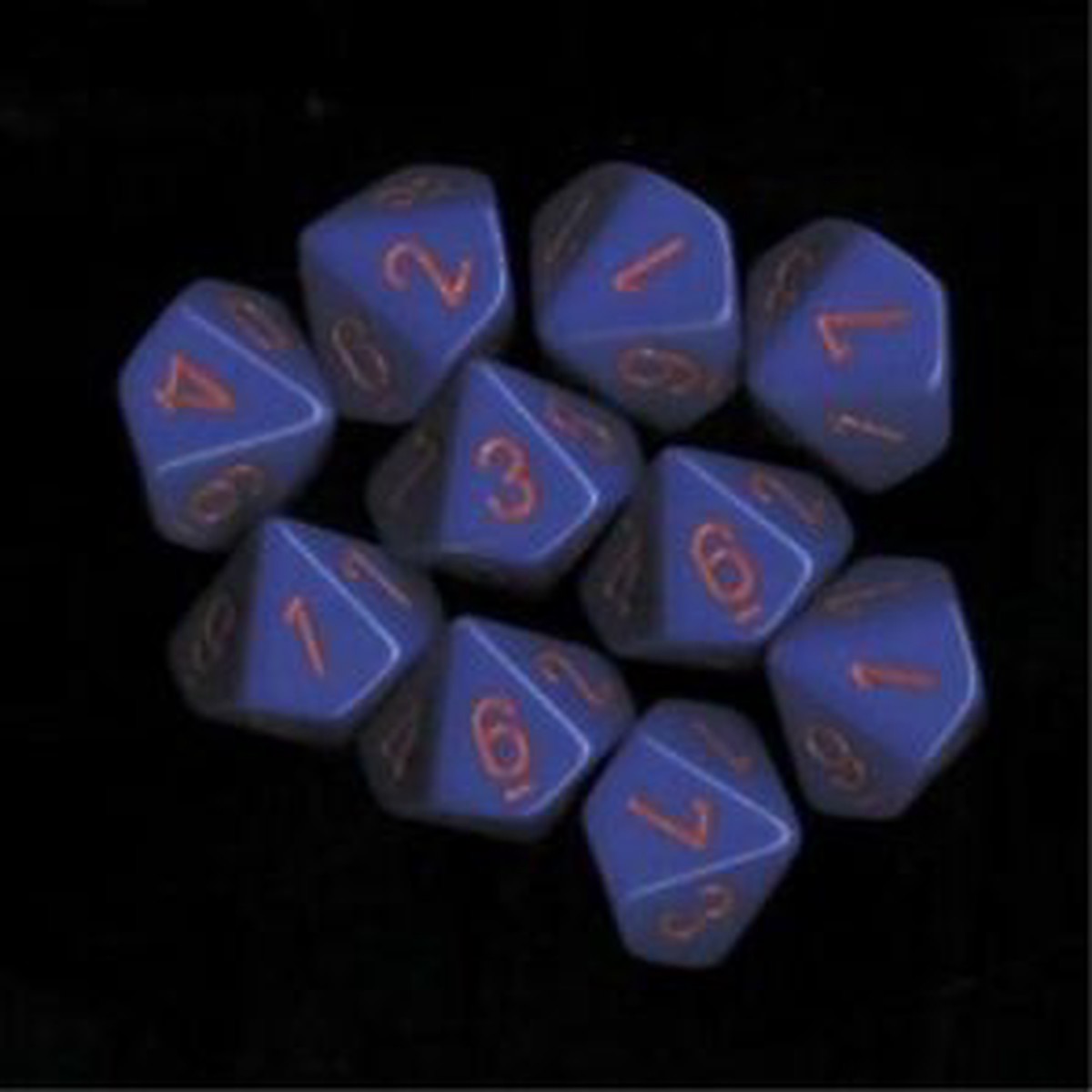 Chessex Opaque Purple/Red 10ct D10 Set (26217)
