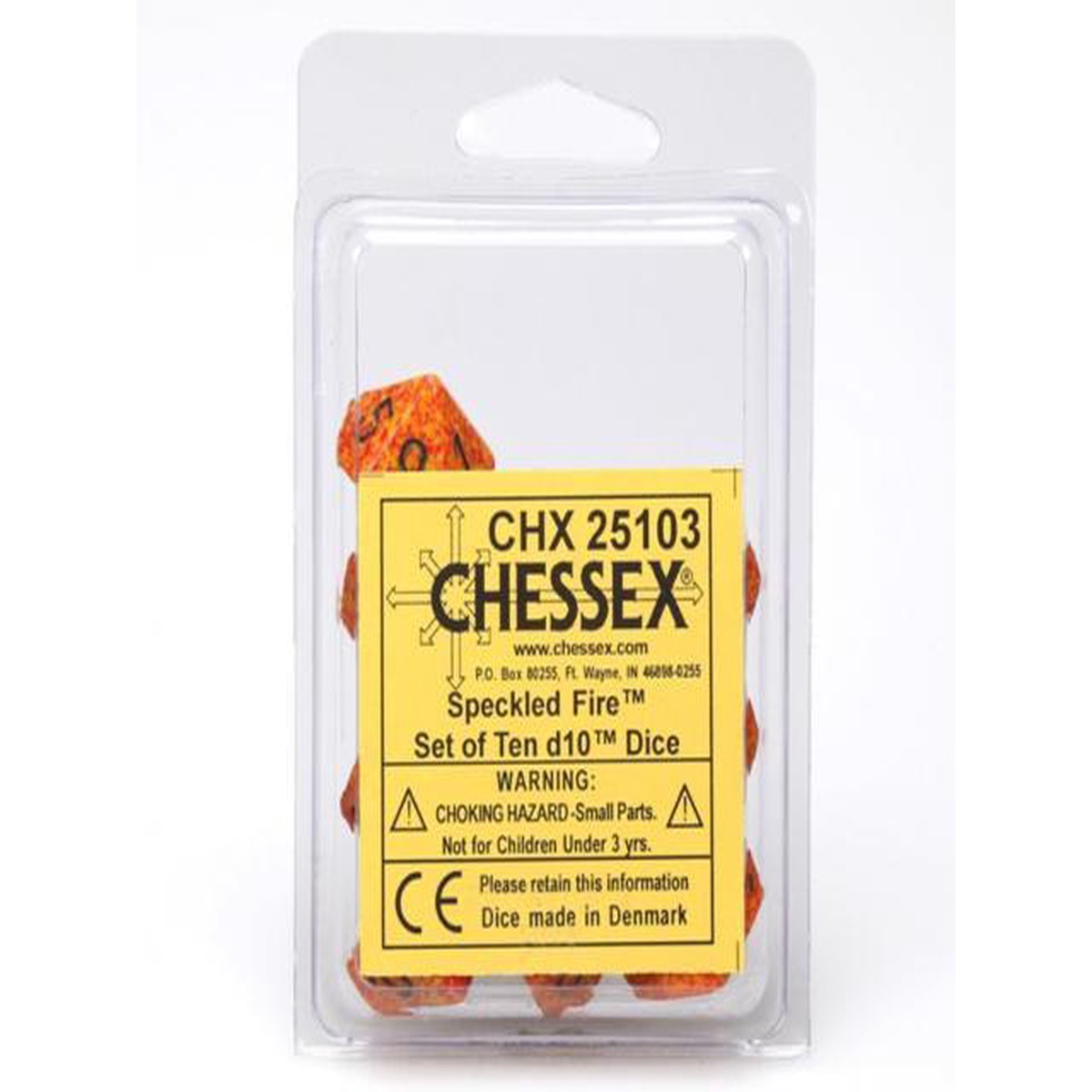 Chessex Speckled Fire 10ct D10 Set (25103)