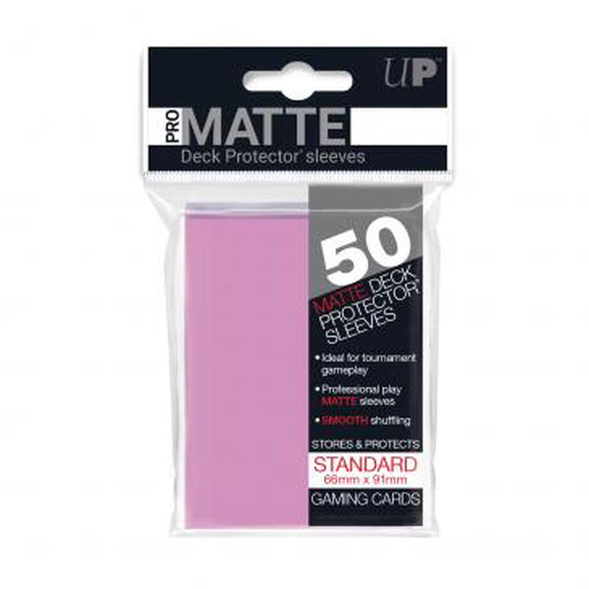 Ultra Pro Standard Card Game Sleeves 50ct Pro-Matte Pink (84185)