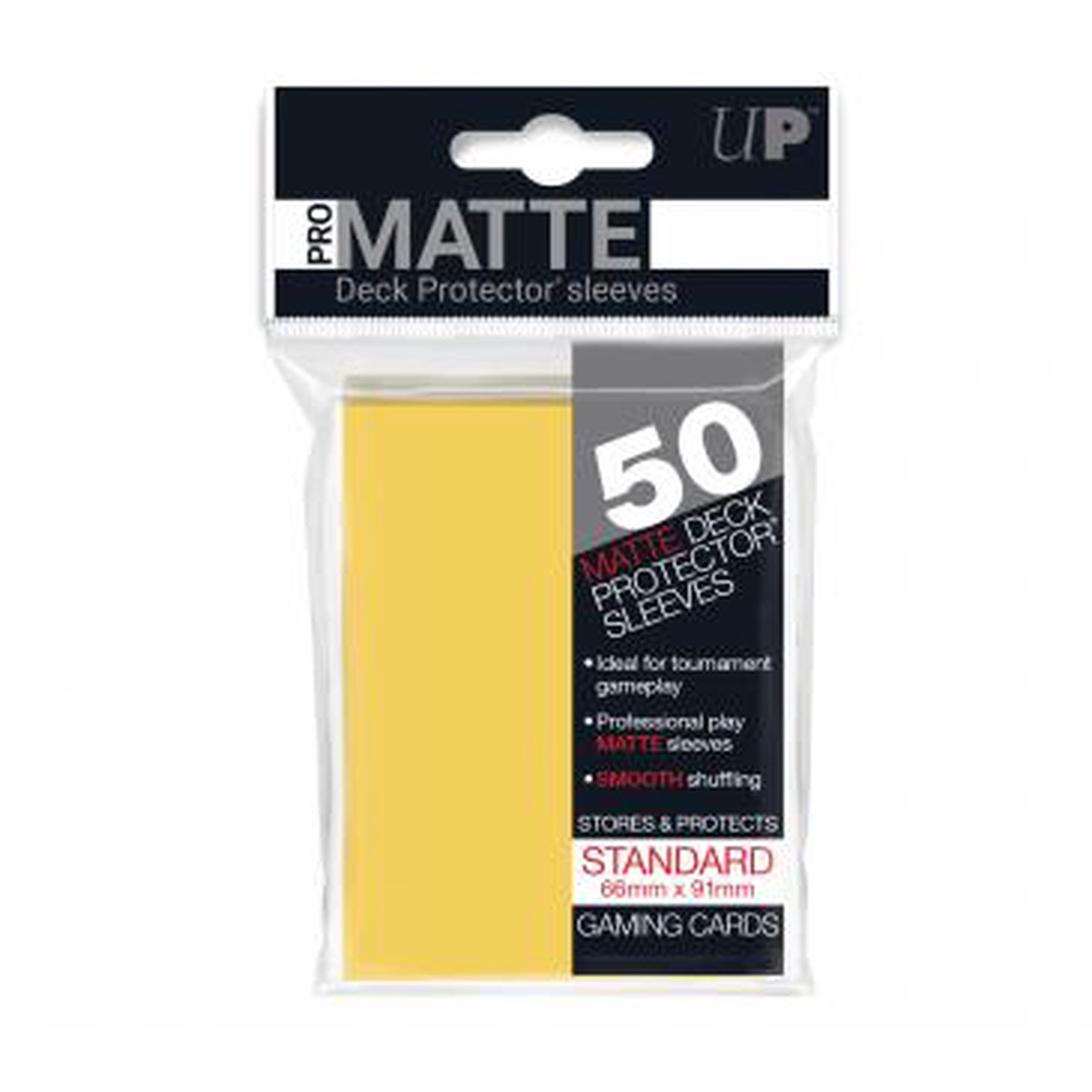 Ultra Pro Standard Card Game Sleeves 50ct Pro-Matte Yellow (84186)