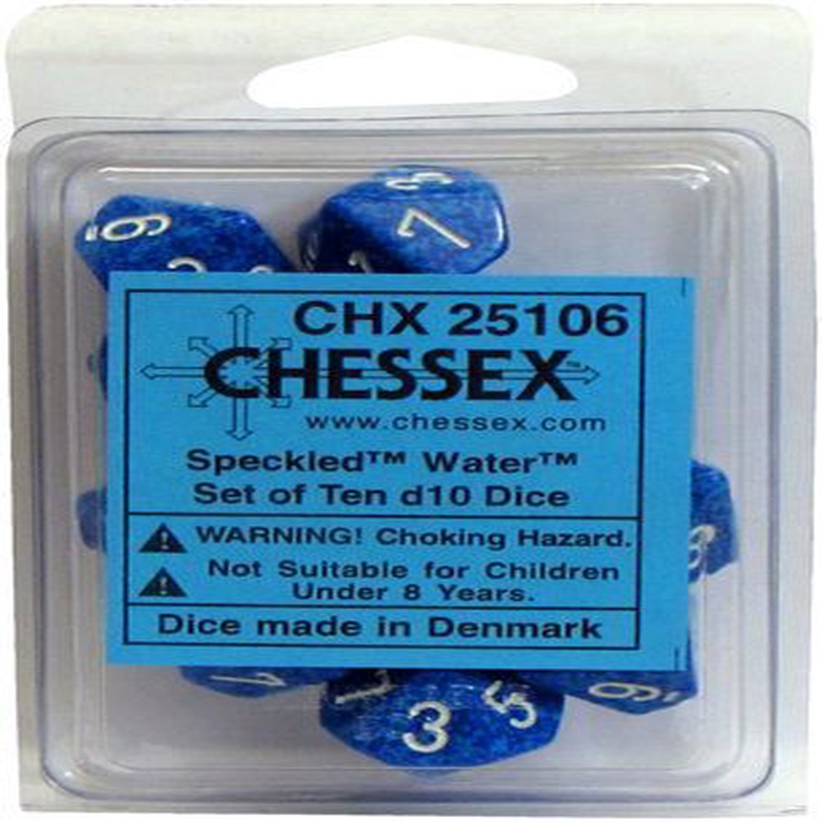 Chessex Speckled Water 10ct D10 Set (25106)