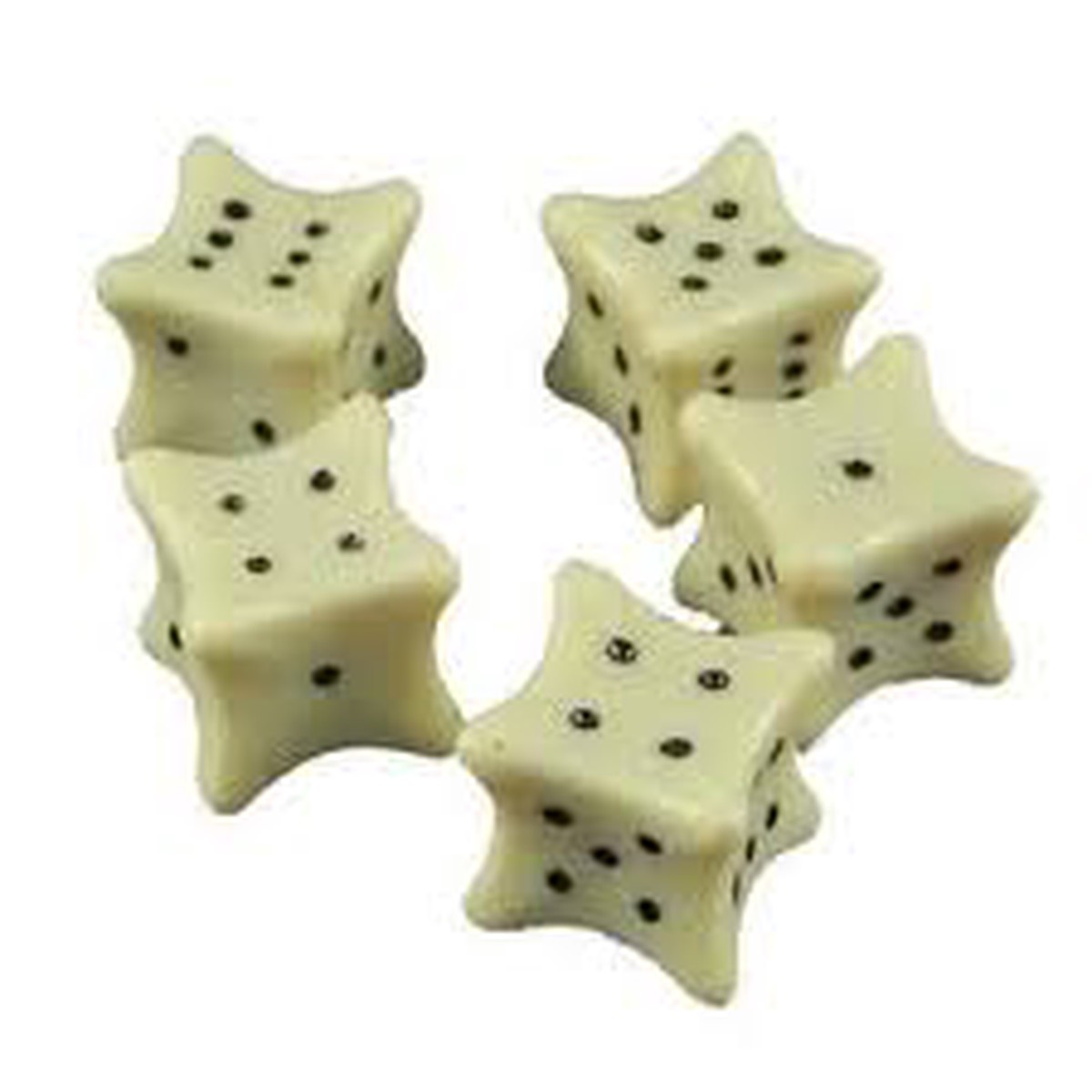 Koplow 6ct 18mm Bone Dice (04491)