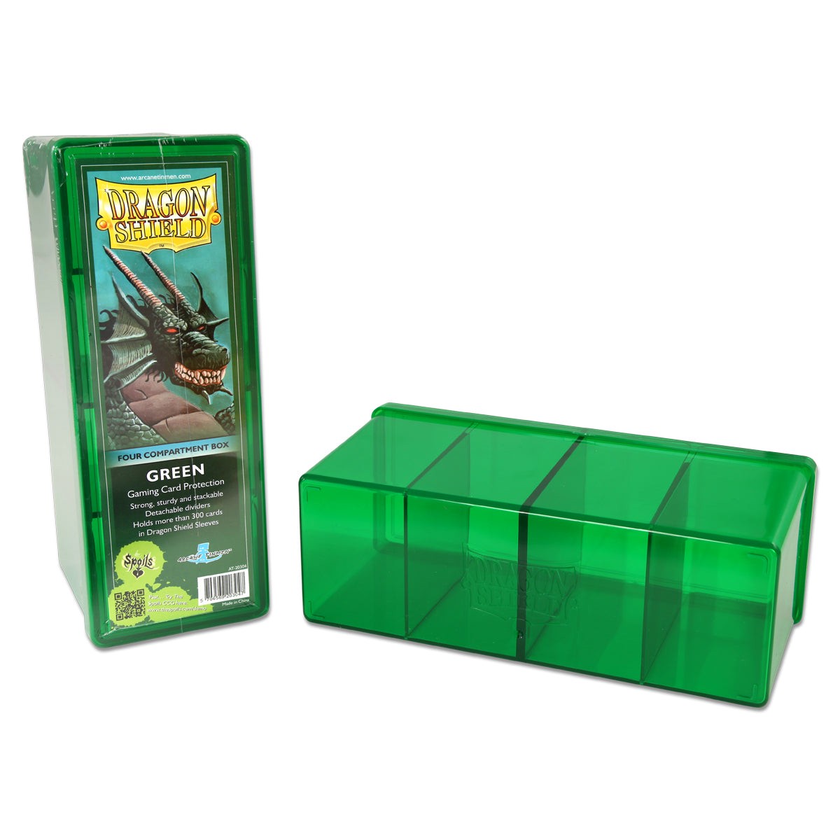 Dragon Shield Four Compartment Card Storage Box Green (20304)
