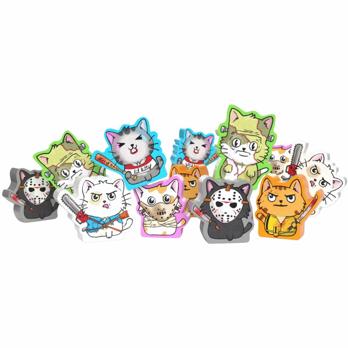 Cats Vs Cucumbers: Killer Kitten Meeple Set