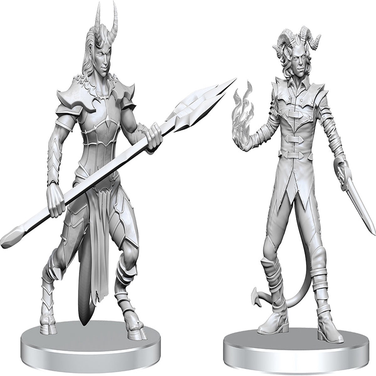 Pathfinder Battles Deep Cuts Unpainted Miniatures: Vordine (Infantry Devil) & Pitborn Rogue