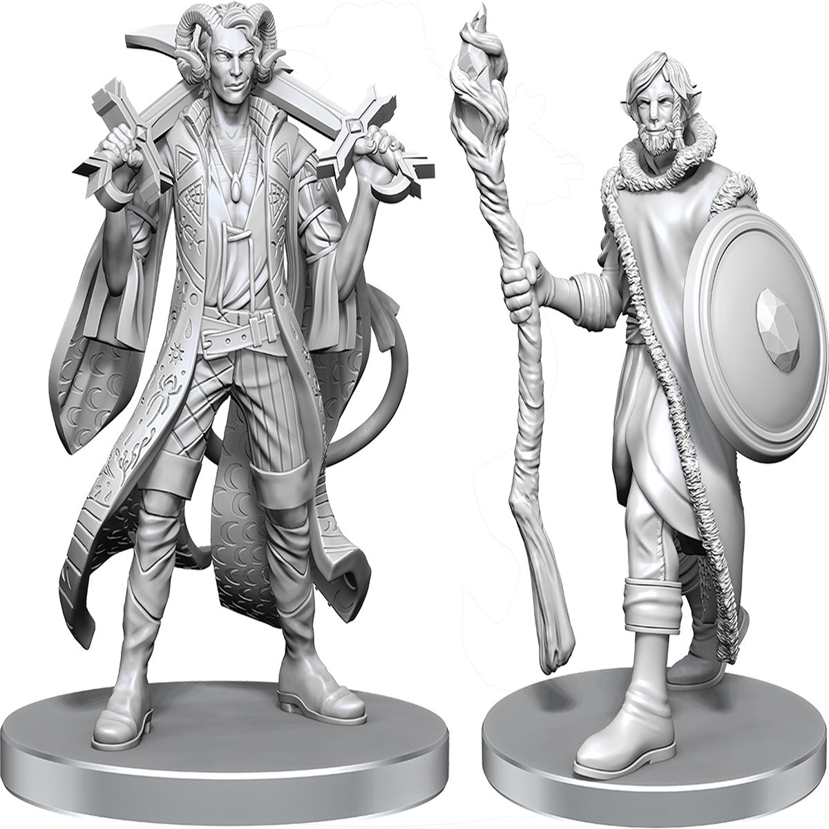 Critical Role Unpainted Miniatures Mollymauk Tealeaf & Caduceus Clay