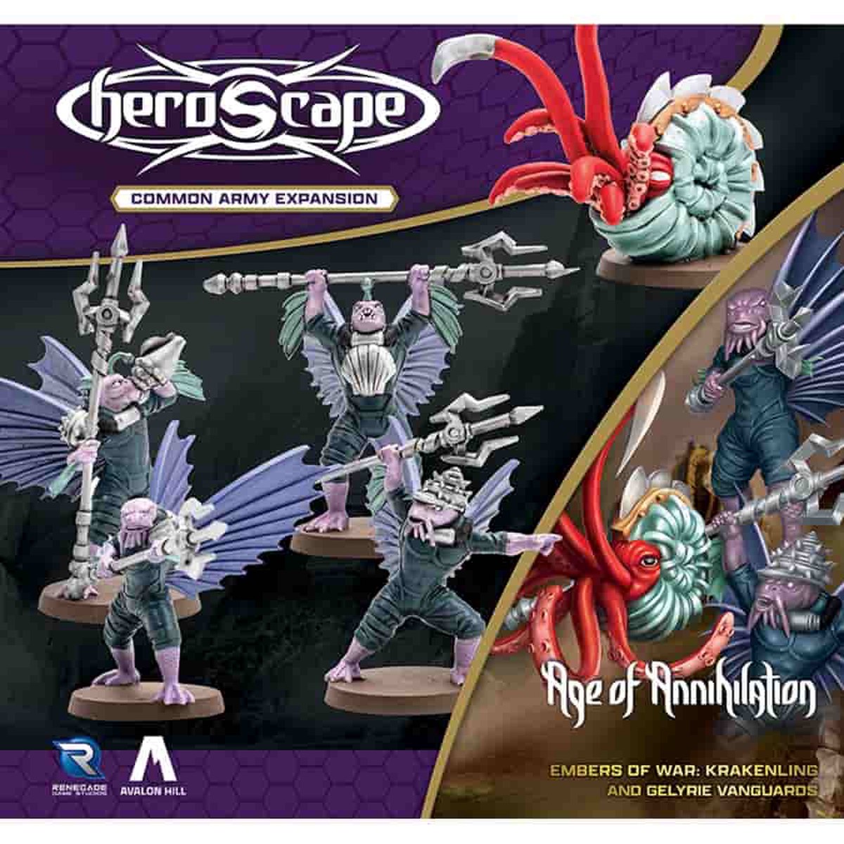Heroscape: Krakenling & Gelryie Vanguards Common Army Expansion (2 Options)