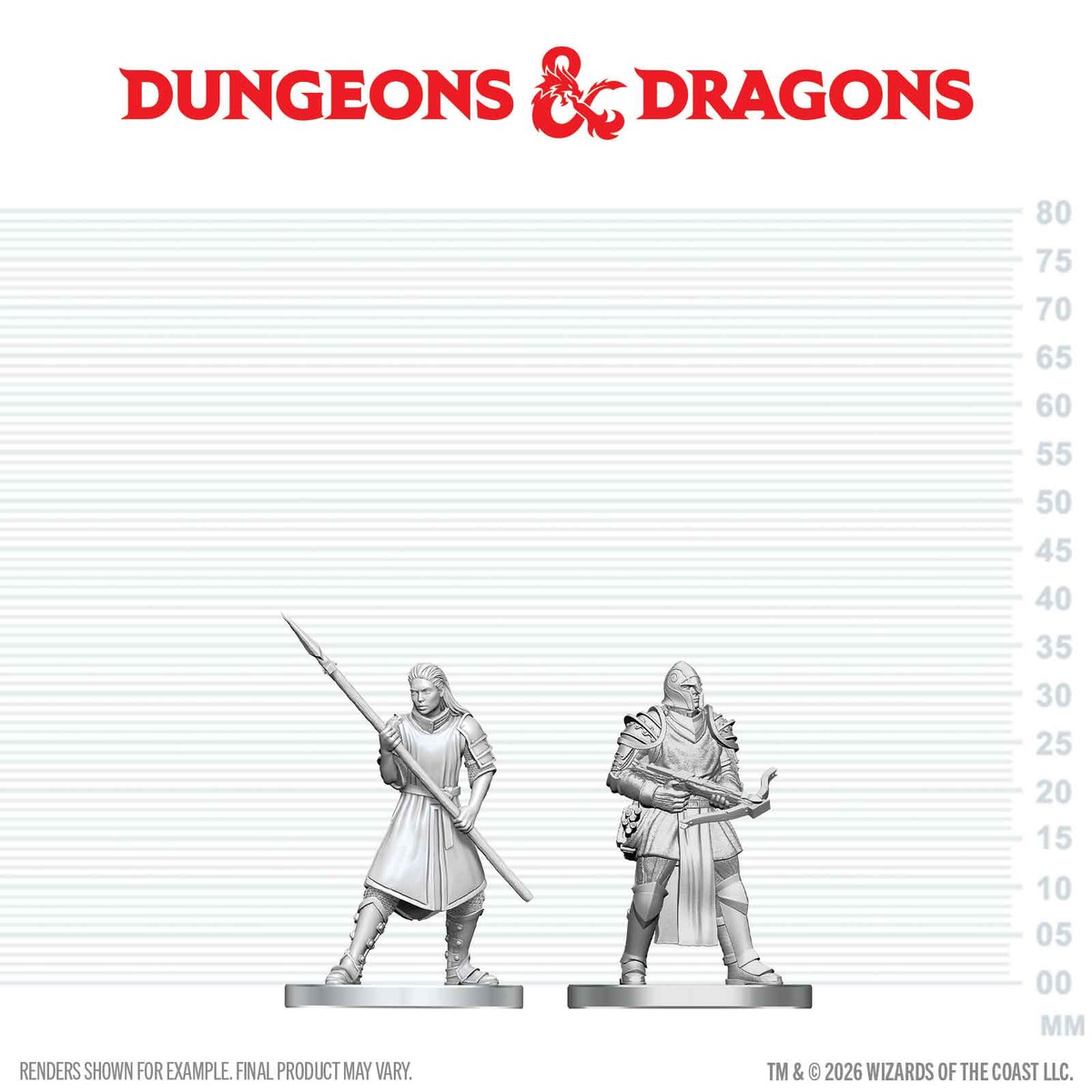 D&D Nolzur's Unpainted Miniatures W29 TOWN GUARDS