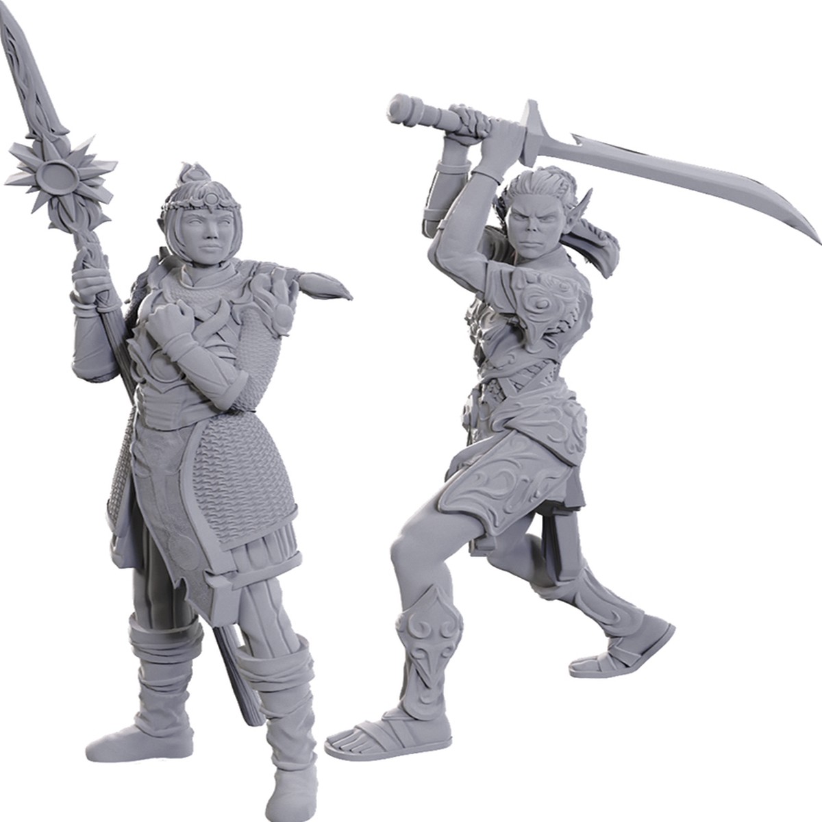 D&D Nolzur's Marvelous Unpainted Miniatures: Special Edition Baldur's Gate 3 - Lae'zel & Shadowheart