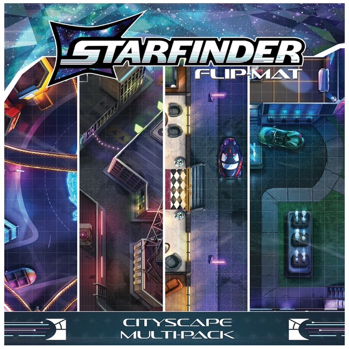 Starfinder Flip Mat: Cityscape Multi-Pack