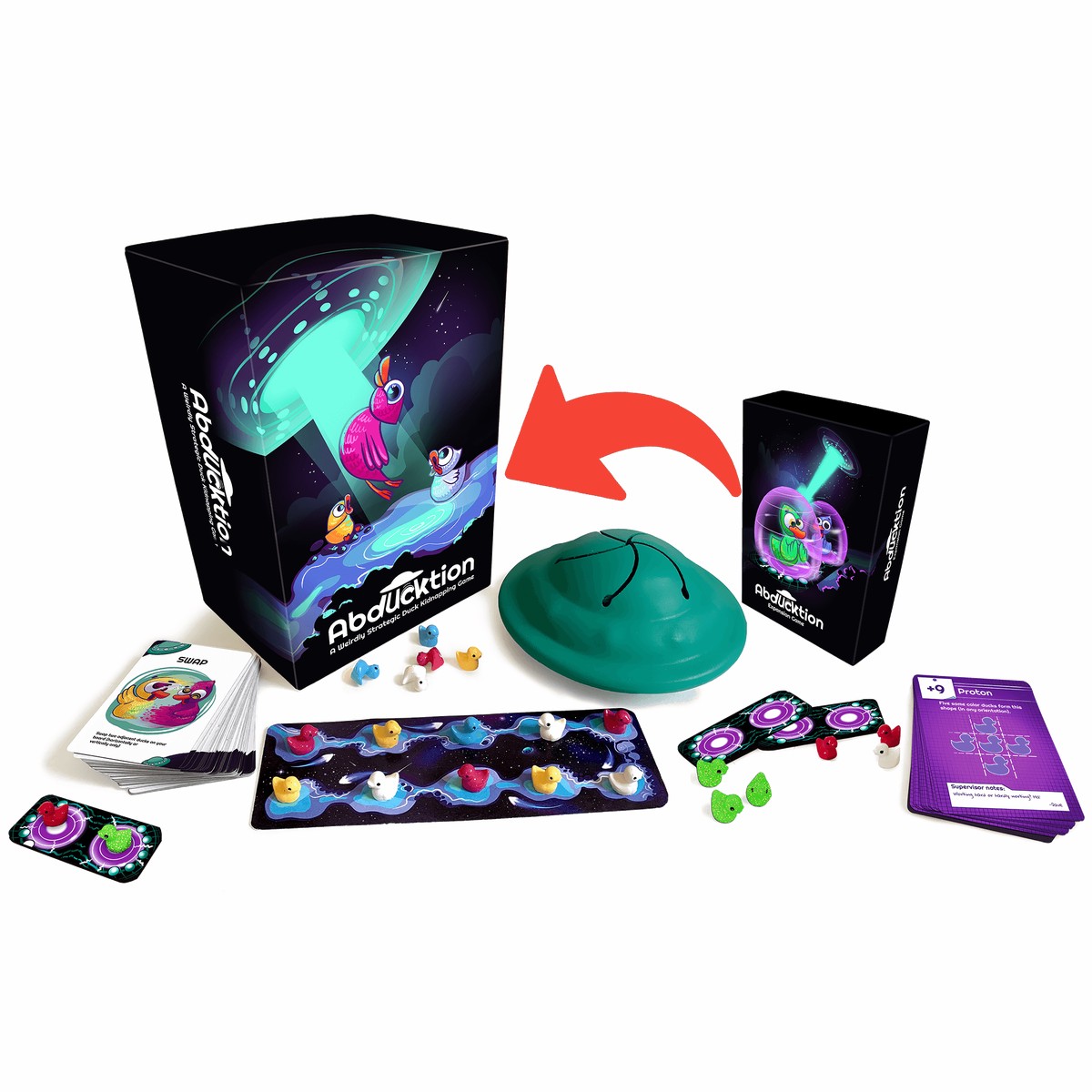 Abducktion Base Game + IntergalacDuck Research Expansion