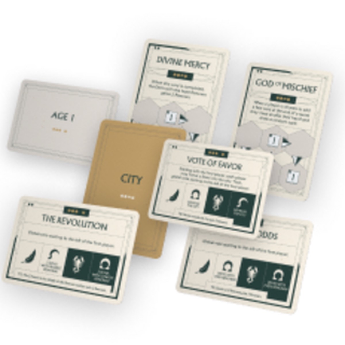 Veiled Fate: Kickstarter Community City + Age Cards Vol. I