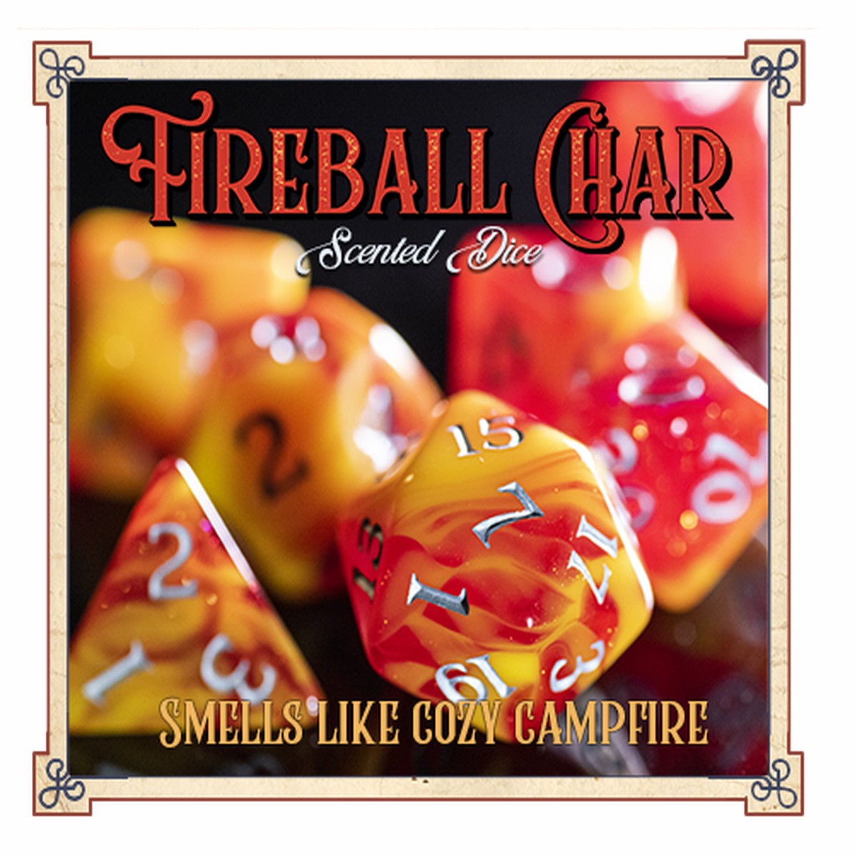Scented Dice by Baron Smellybones - Fireball Char