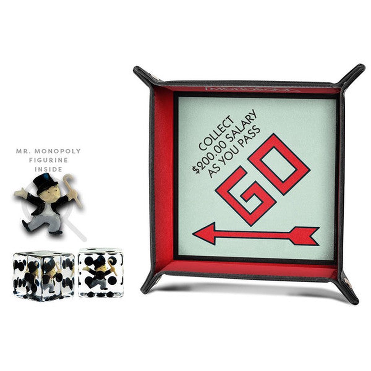 Monopoly Dice Tray & Mr. Monopoly Dice Bundle