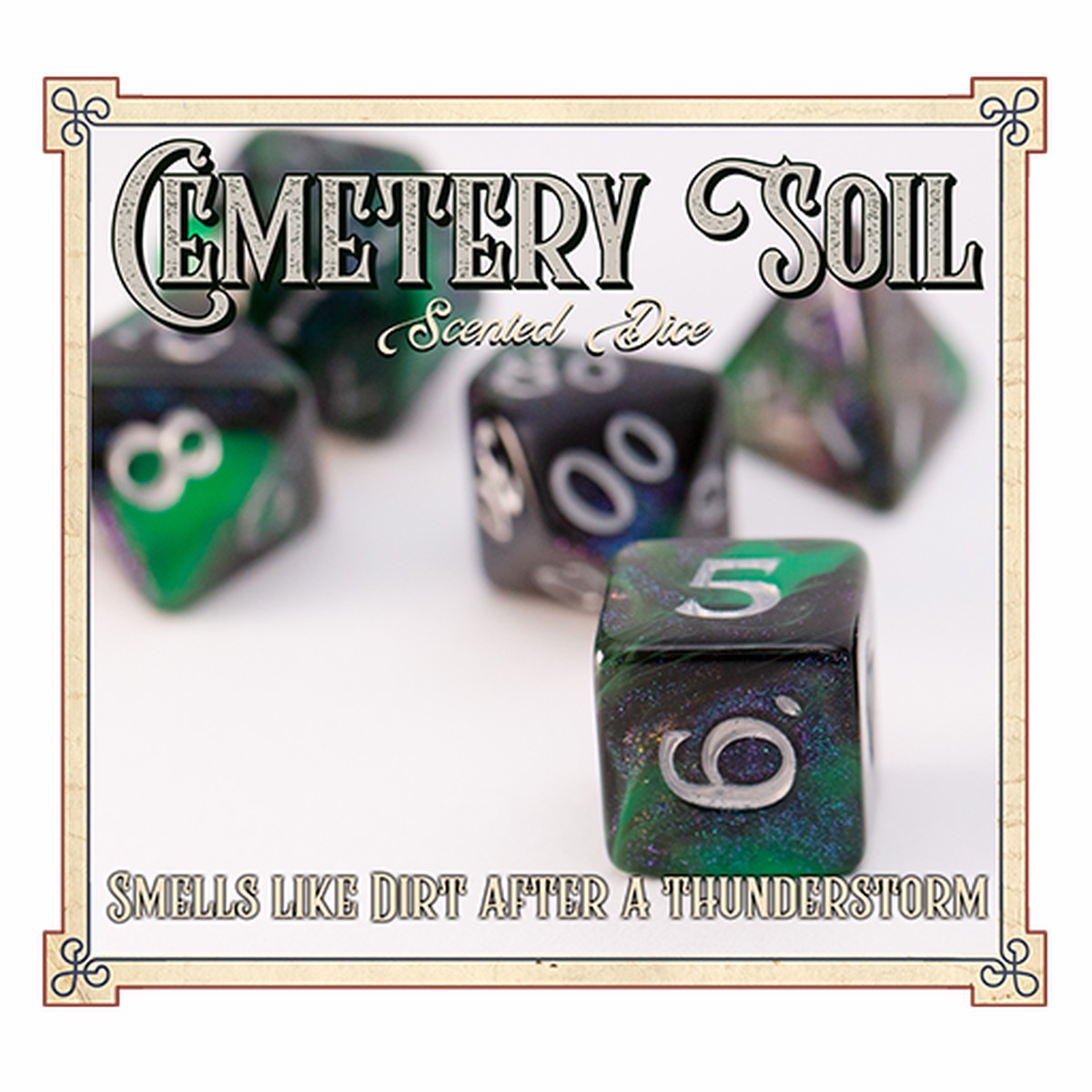 Scented Dice by Baron Smellybones - Cemetery Soil