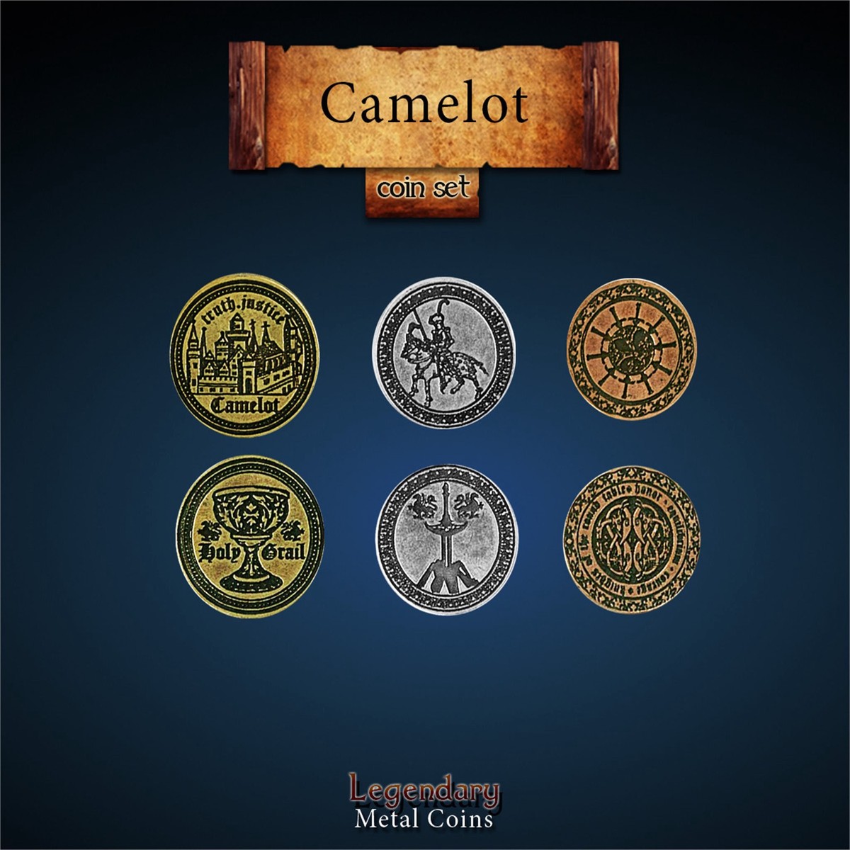 Legendary Metal Coins - Camelot (3 options)