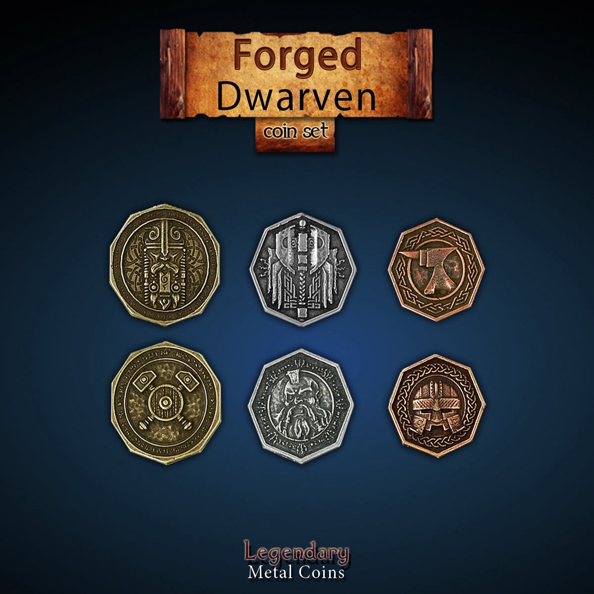 Legendary Metal Coins - Forged Dwarven (3 options)