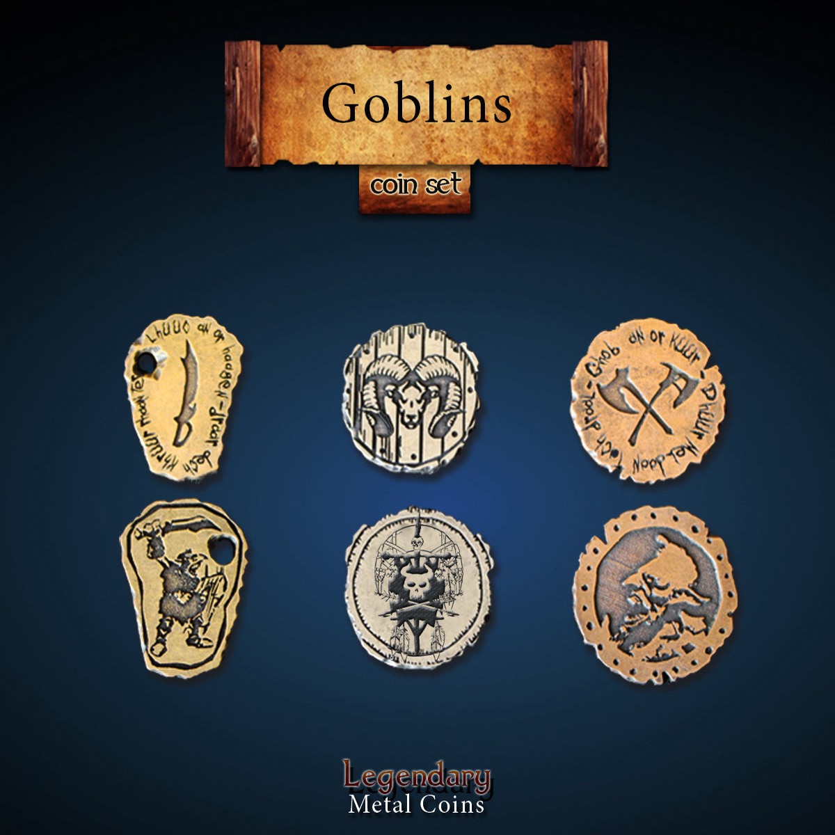 Legendary Metal Coins - Goblin (3 options)