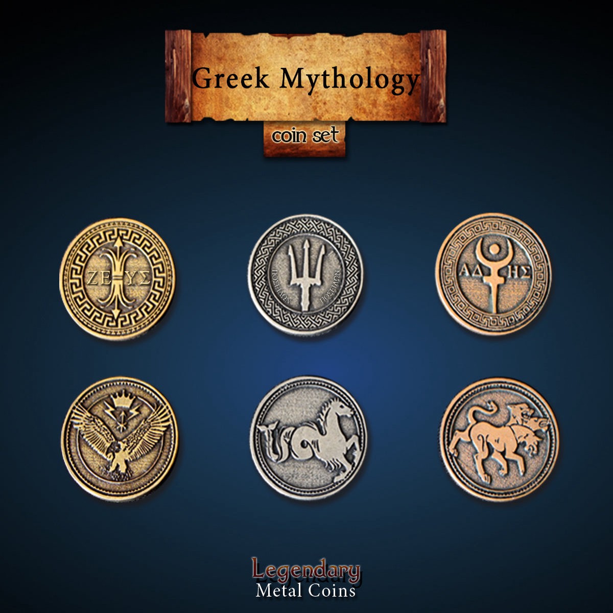 Legendary Metal Coins - Greek Mythology (3 options)
