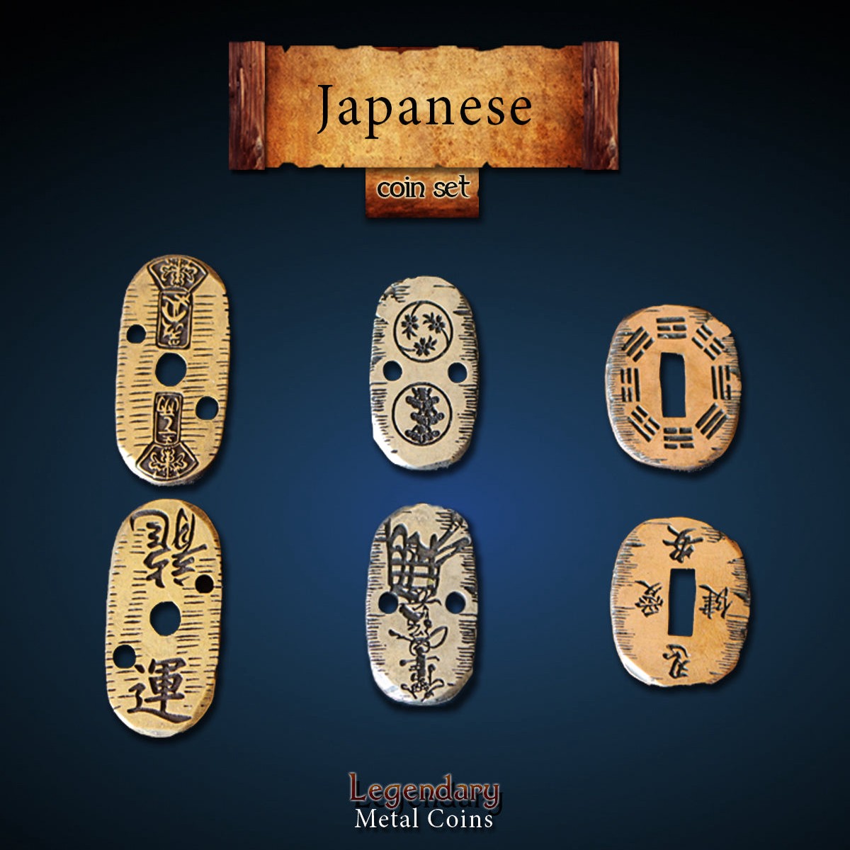 Legendary Metal Coins - Japanese (3 options)