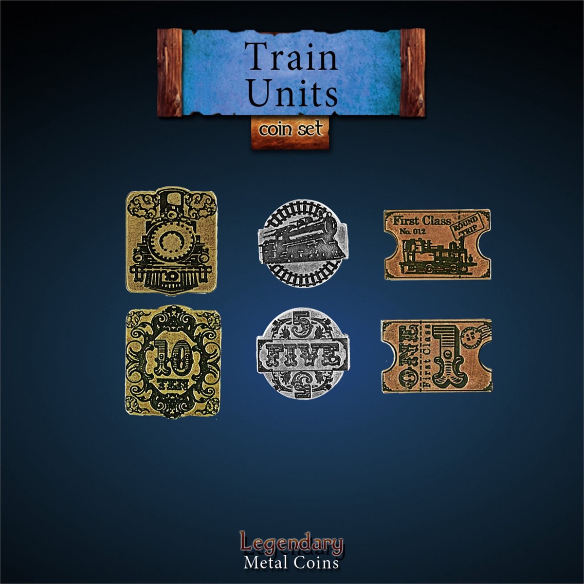 Legendary Metal Coins - Train Units (3 options)