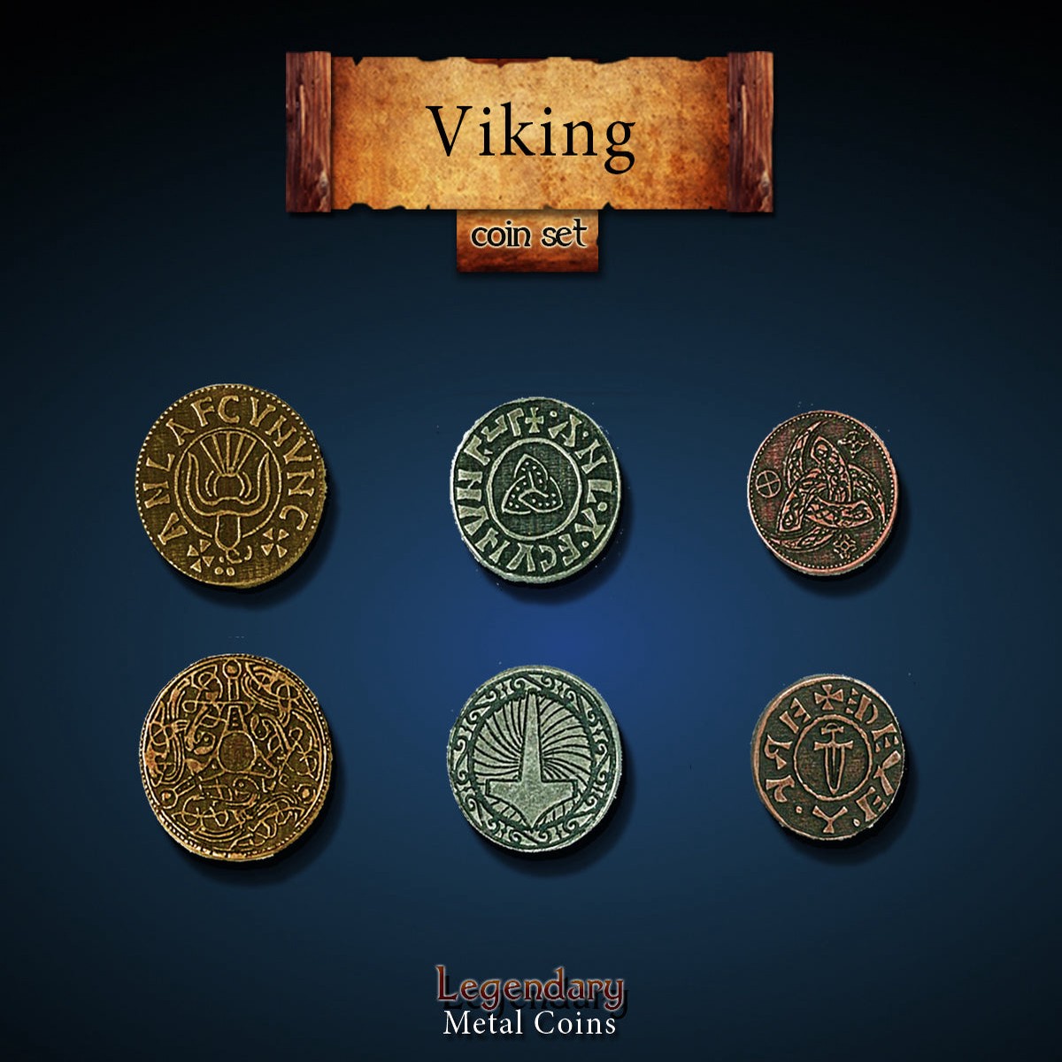 Legendary Metal Coins - Viking (3 options)