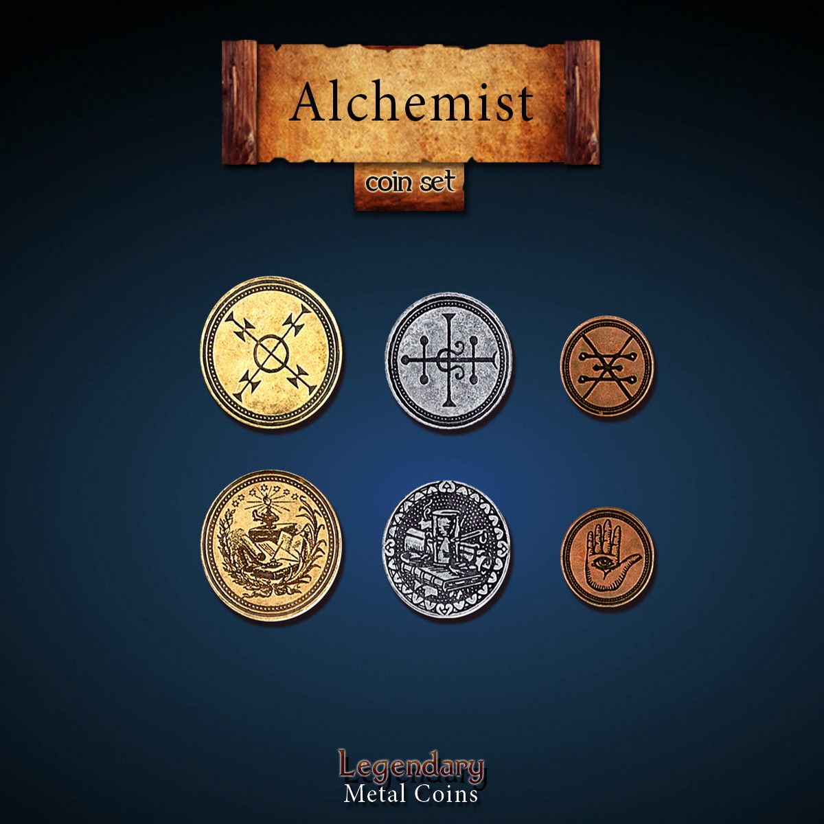 Legendary Metal Coins - Alchemist (3 options)