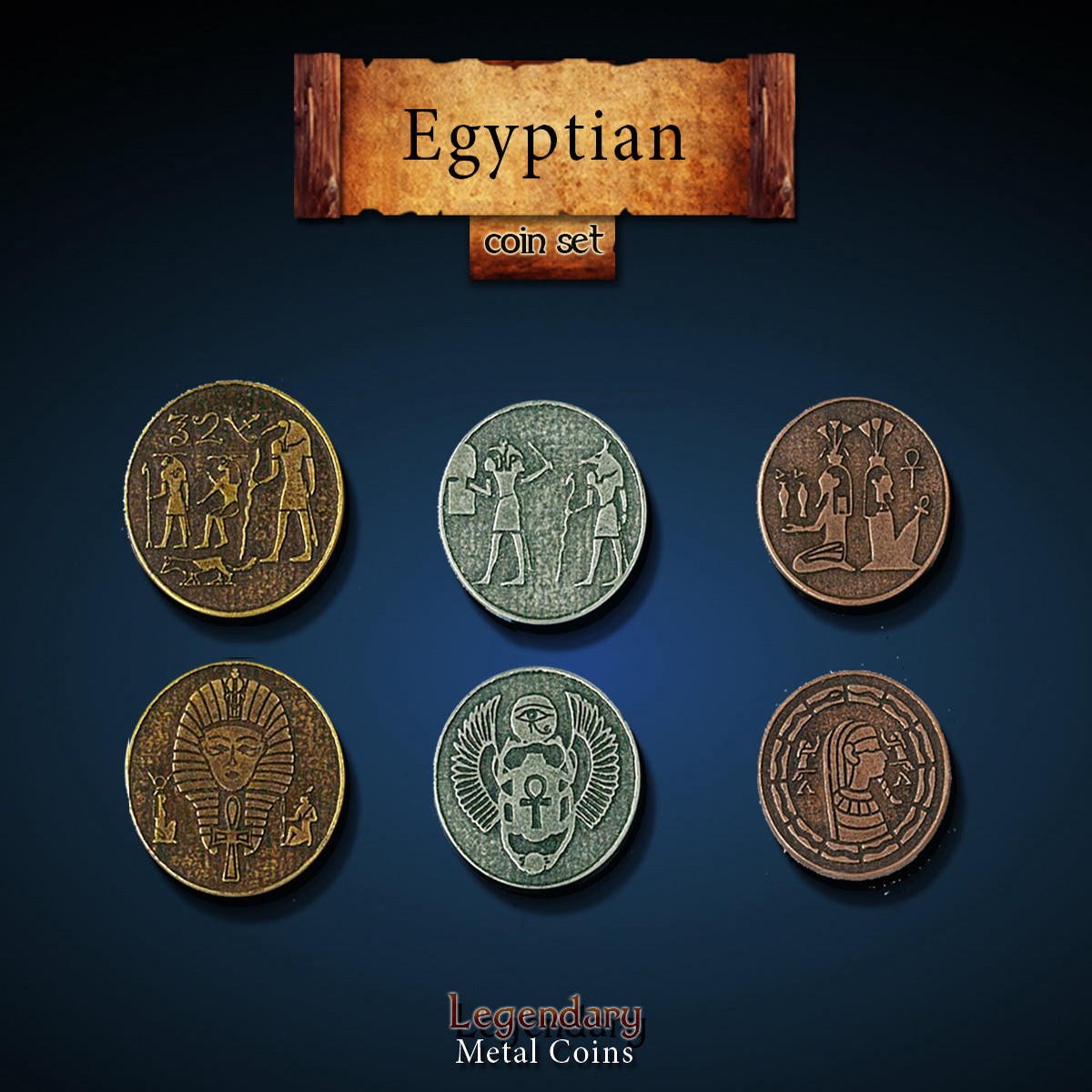Legendary Metal Coins - Egyptian (3 options)