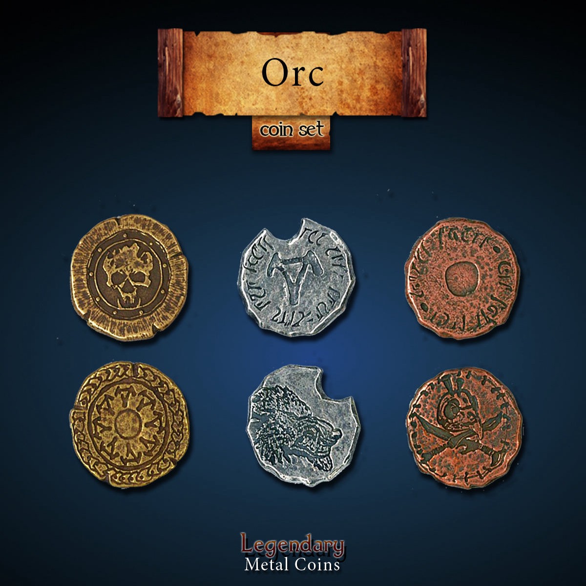 Legendary Metal Coins - Orc (3 options)