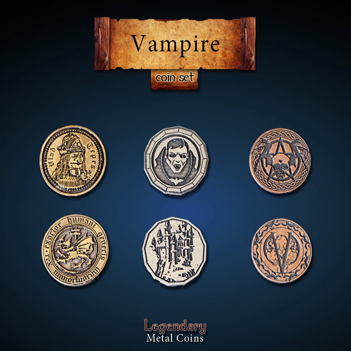 Legendary Metal Coins - Vampire (3 options)