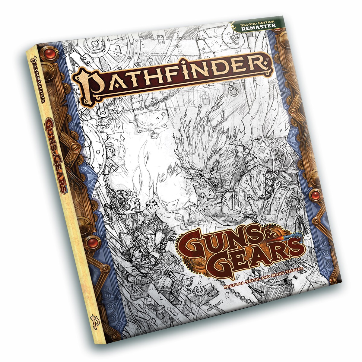 Pathfinder 2E Remastered Guns & Gears - Sketch Cover
