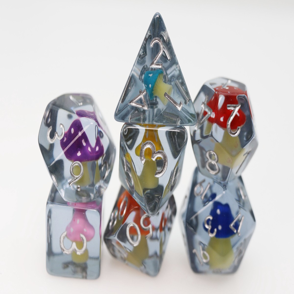 Whimsical Mushrooms RPG Dice Set