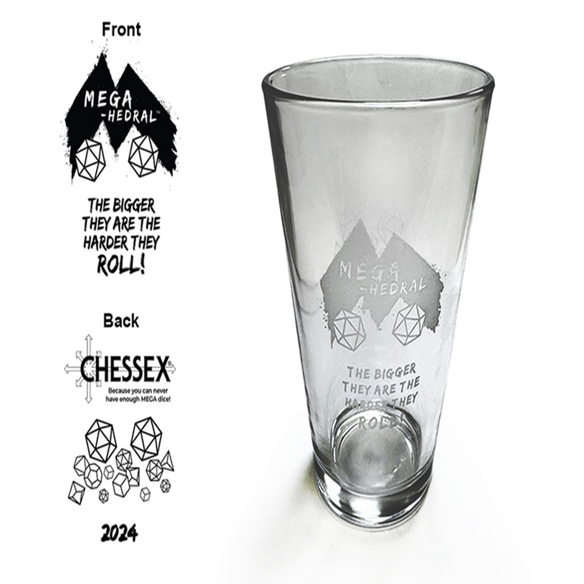 Chessex Mega-hedral Limited Edition Pint Glass