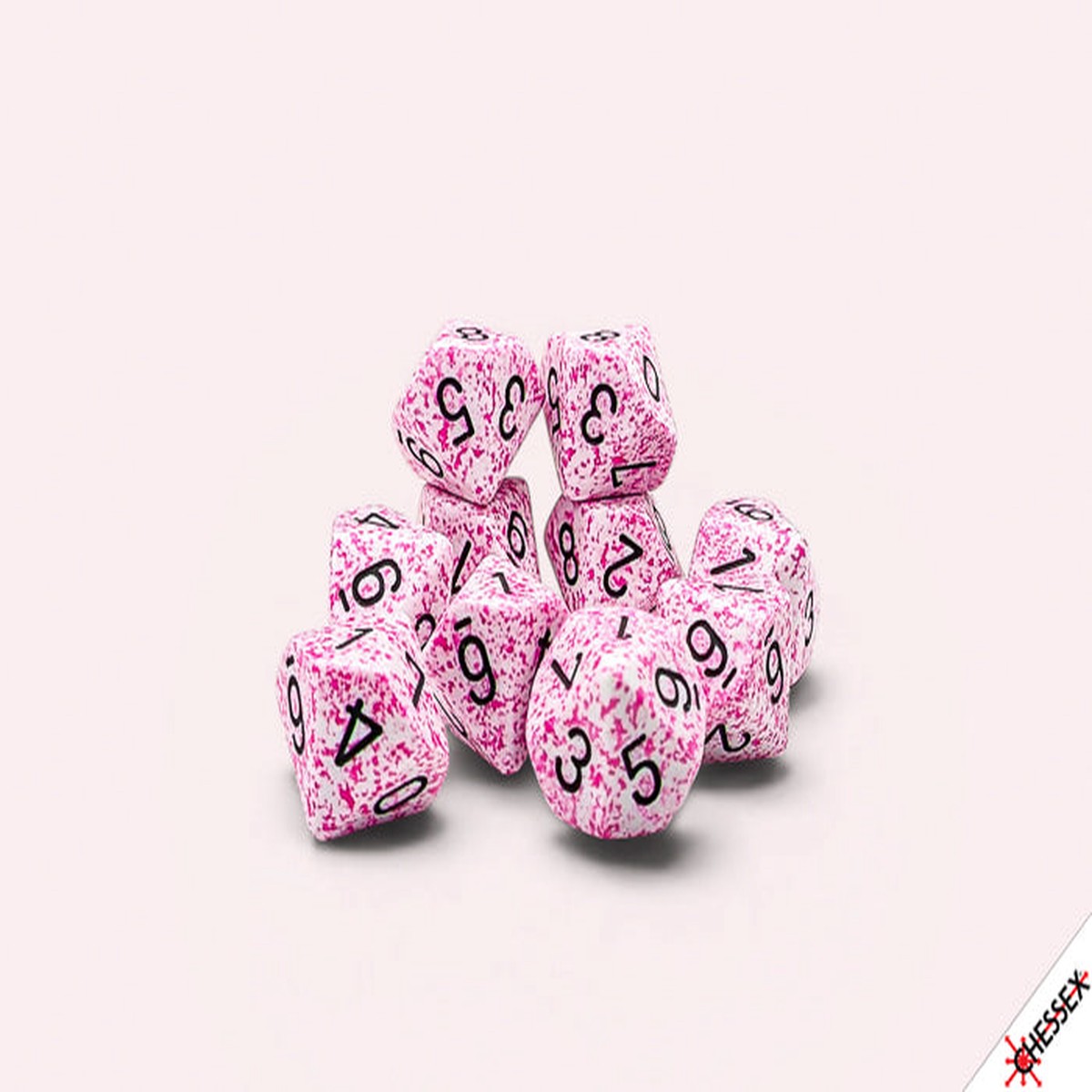 Speckled Ten D10 Pink Set