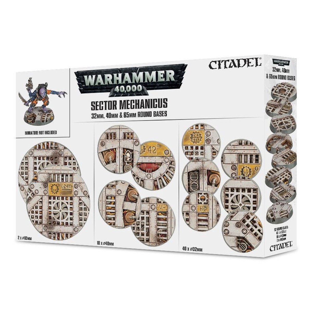 Warhammer 40K Sector Mechanicus 32mm, 40mm, & 65mm Round Bases