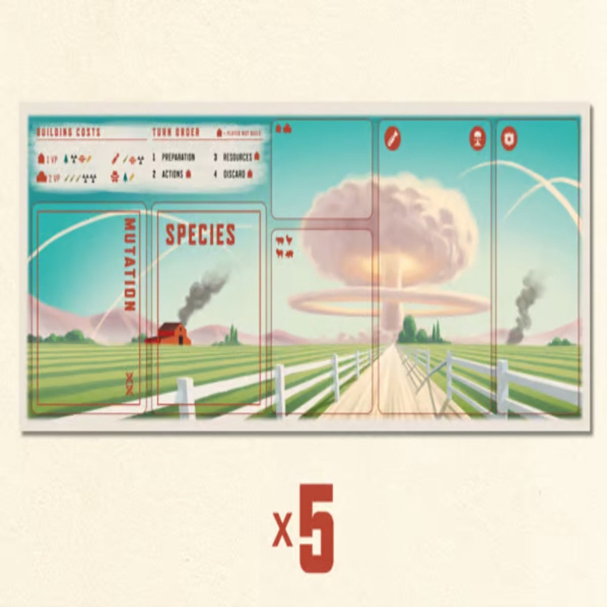 Farms Race Player Mat 5-Pack