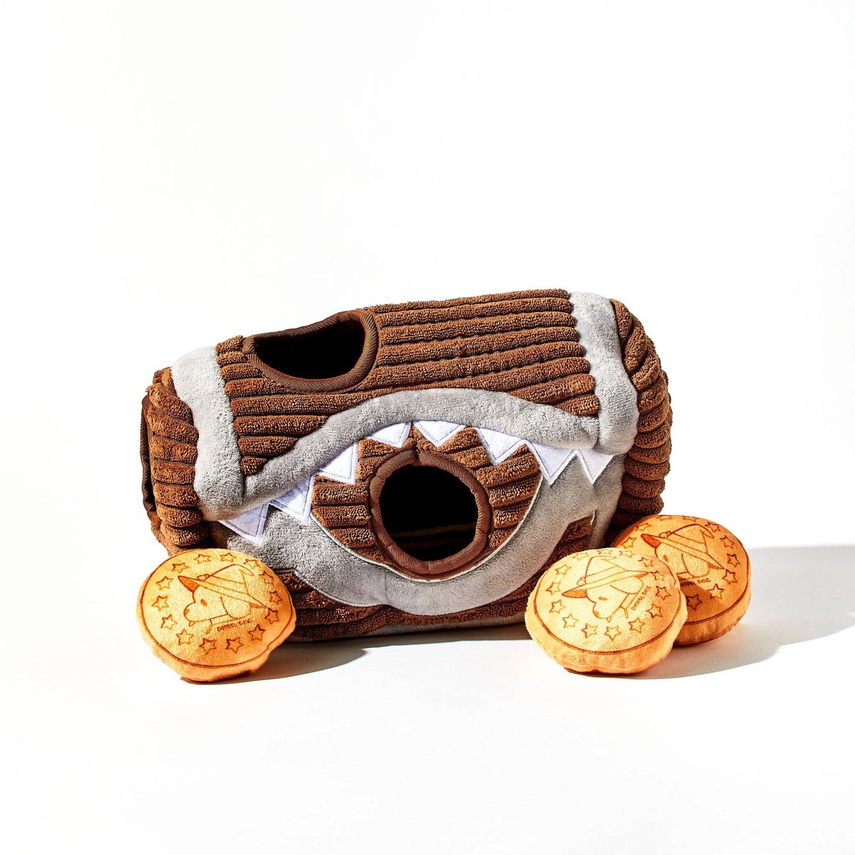 Mimic Chest Playhouse Plush Dog Toy with Coin Squeaker Toys