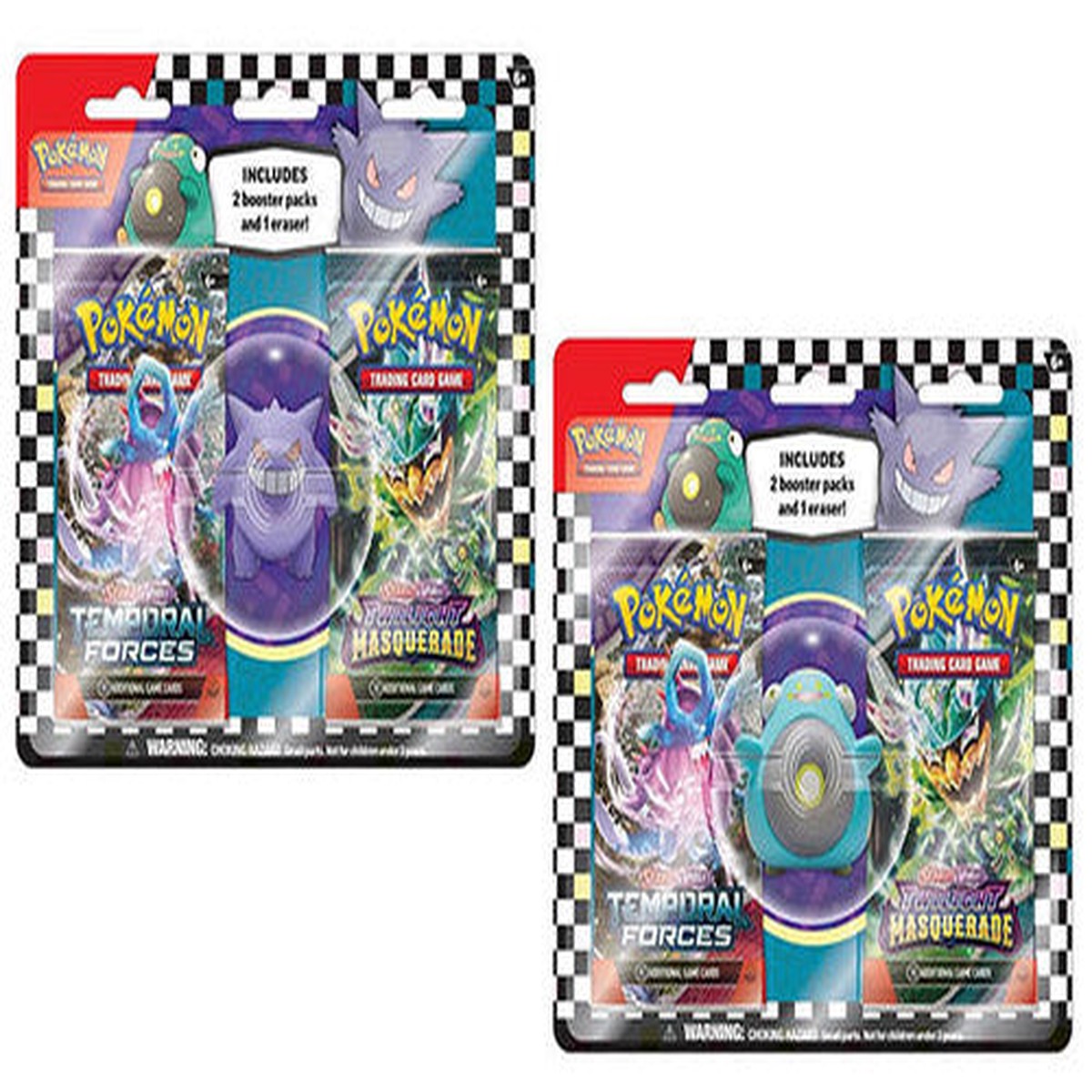 Pokemon TCG Back to School 2024 Eraser Blister (2 options)
