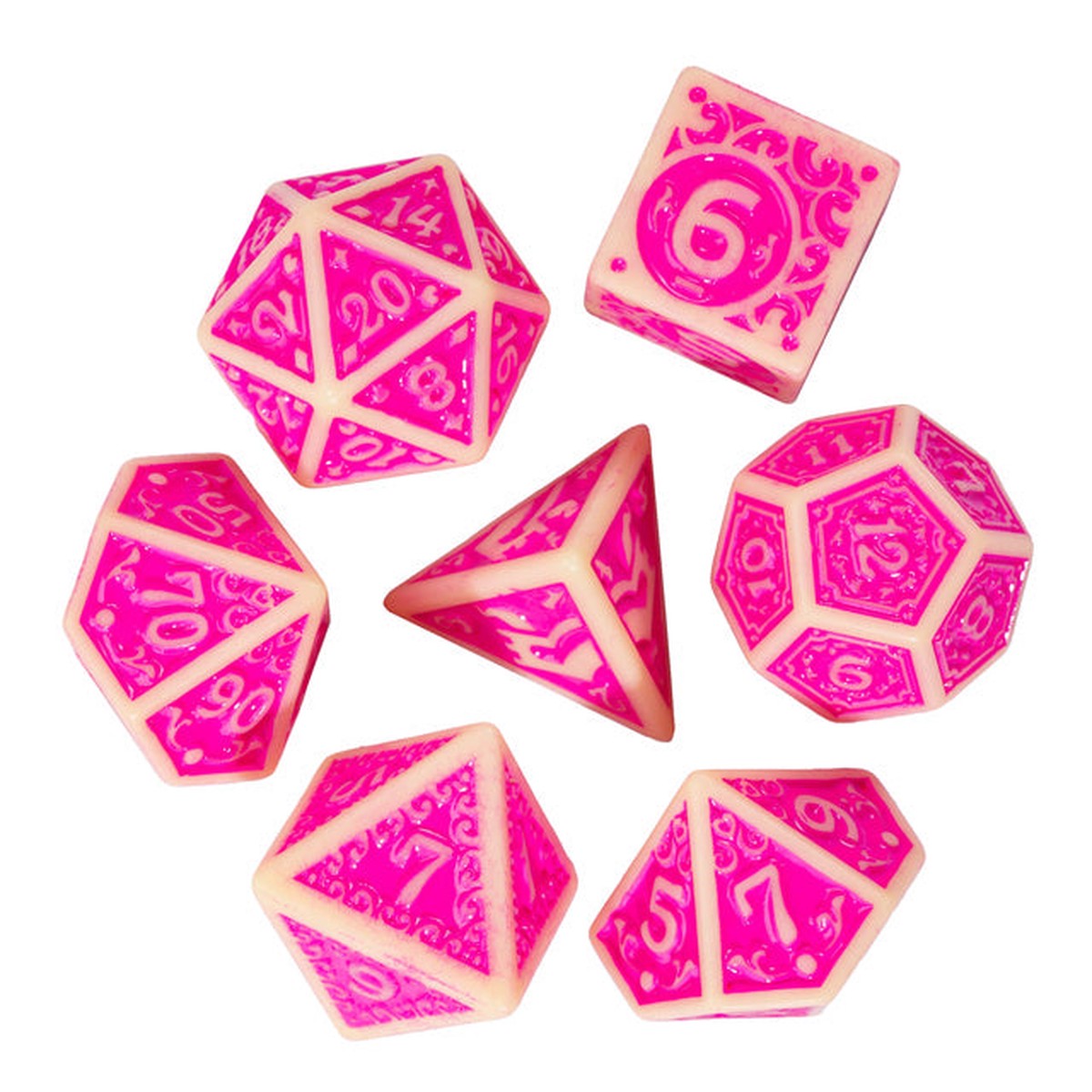 Fuchsia Depths RPG Dice Set