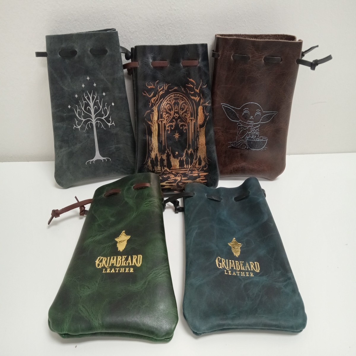 Grimbeard's Dice Bags - Medium Flat